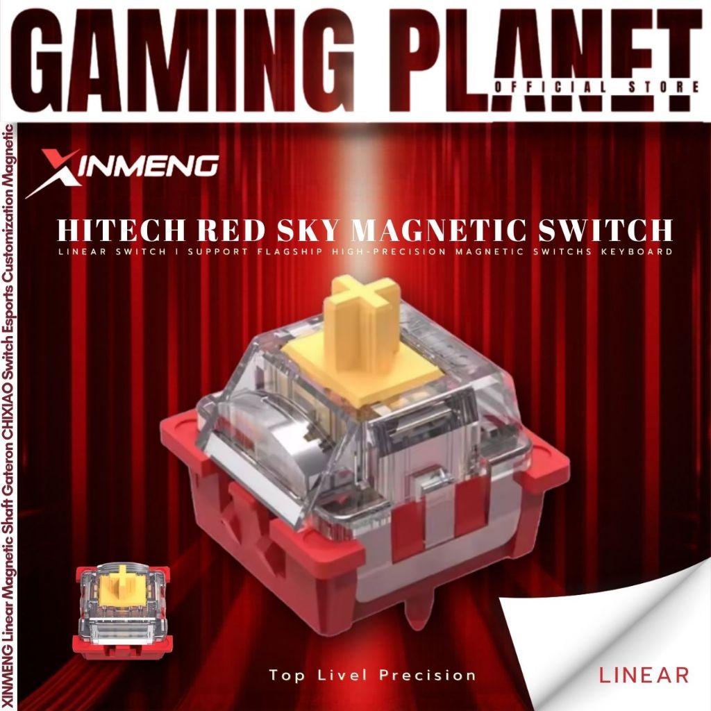 [พร้อมส่ง] สวิตช์คีย์บอร์ดเกมมิ่ง HITECH Red Sky Magnetic Switch I Linear I HE I RGB I RapidTrigger