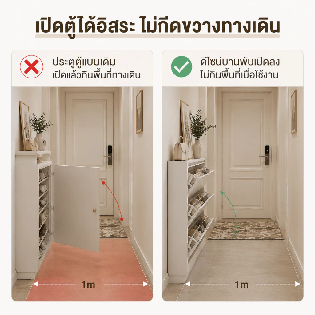 MR【จัดส่งทันที】ตู้เก็บรองเท้า ชั้นวางรองเท้า ของใช้ในบ้าน บางเฉียบ จุของได้เยอะ พื้นที่น้อย กันฝุ่น กันน้ำ thumbnail 4