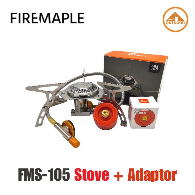 Fire-maple FMS-105 Stove เพิ่ม Adaptor เตาแก๊สเดินป่าต่อแก๊สซาลาเปา และ แก๊สกระป๋องยาว (ทั้ง 2 ระบบ)