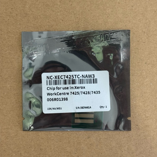 ชิปรีเซ็ตหมึก ( สีฟ้า ) Xerox 7435 สำหรับเครื่องถ่ายเอกสาร เปลี่ยนง่าย พร้อมใช้งาน