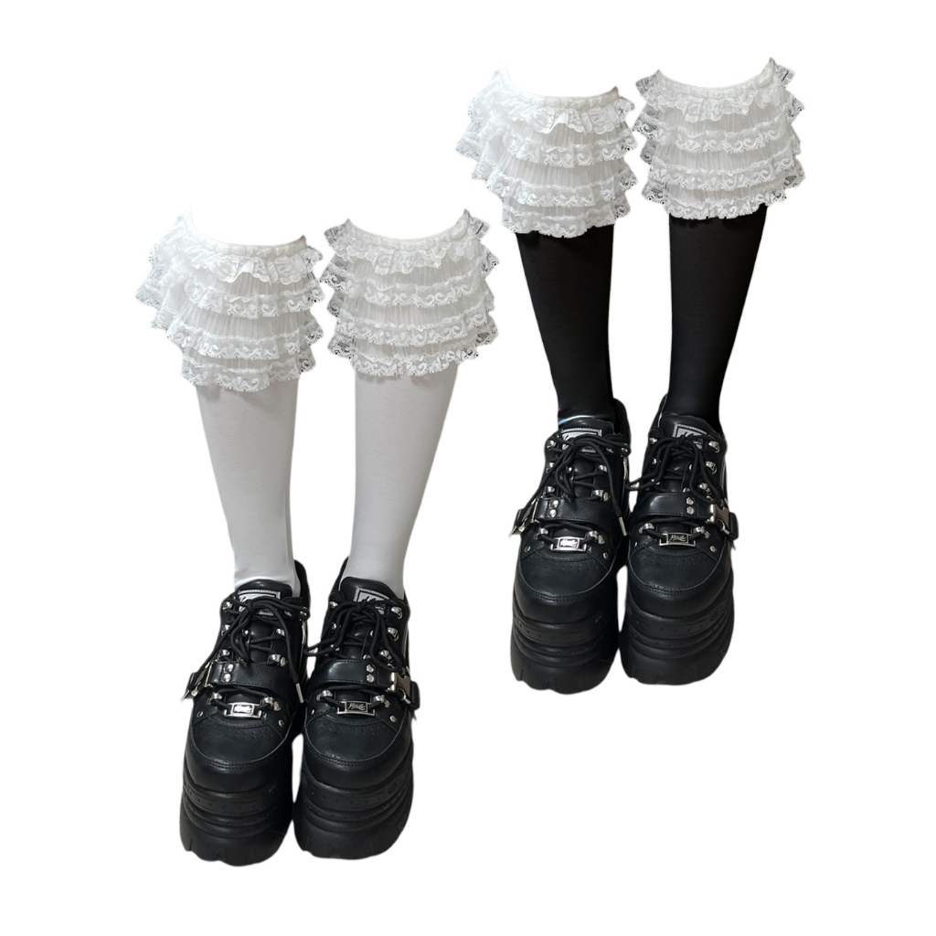 RAY Yuki leg sleeves ปลอกขาสไตล์ญี่ปุ่น ปลอกขาลูกไม้ ปลอกขาสไตล์โกธิค โลลิต้า