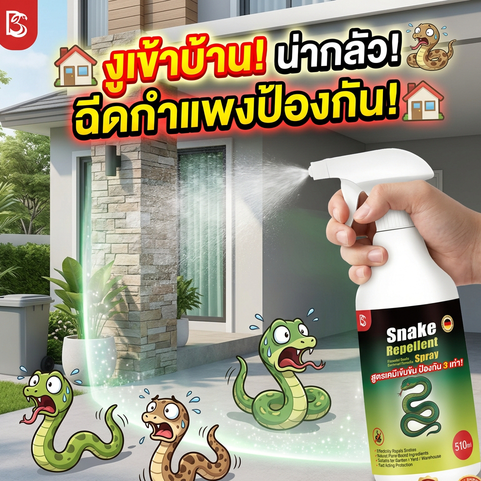 สเปรย์ไล่งูประสิทธิภาพสูง ไร้งูในบ้าน สเปรย์ไล่งู สเปรย์กำจัดยุง ไล่งู งูไม่กล้าเข้ามาใกล้100ม ใช้ได้ทั้งแม่และเด็ก