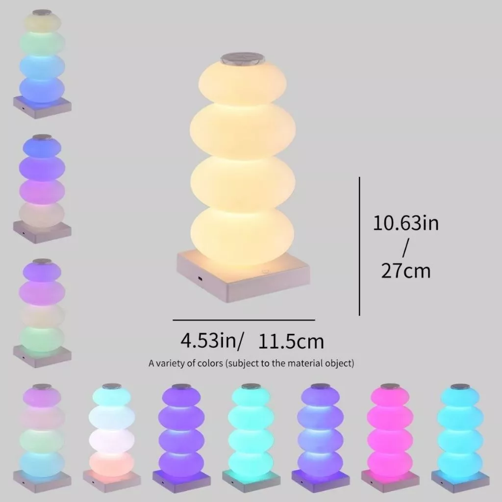 โคมไฟตั้งโต๊ะทรงน้ำเต้า ชาร์จ USB ปรับได้ 16 โหมด RGB thumbnail 10