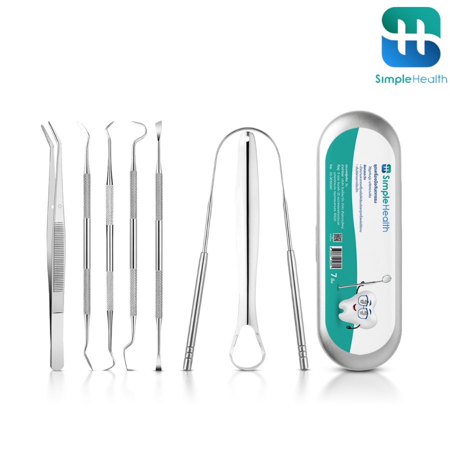 Simple health ชุดขูดหินปูน  3ชิ้น 6ชิ้น อุปกรณ์ขูดหินปูน kit oral tools ที่ทำความสะอาดช่องปาก