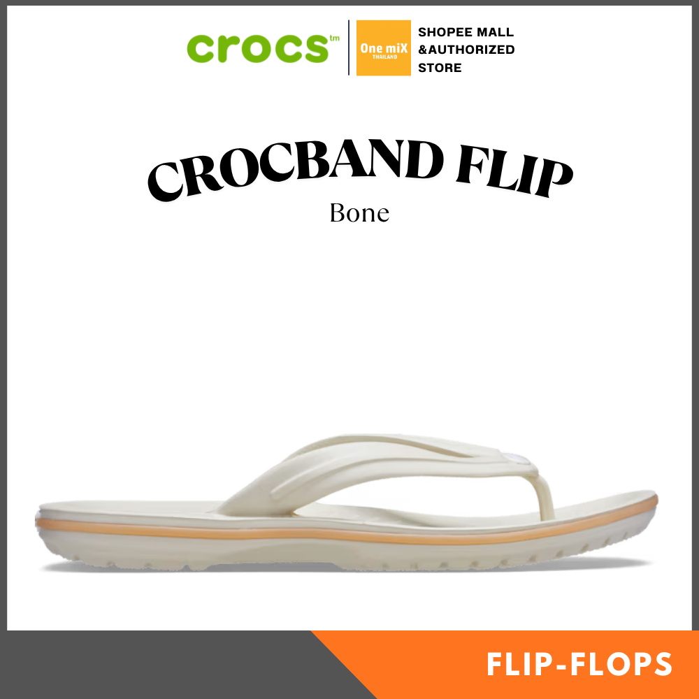 CROCS شبشب إصبع Crocband Flip — عاجي