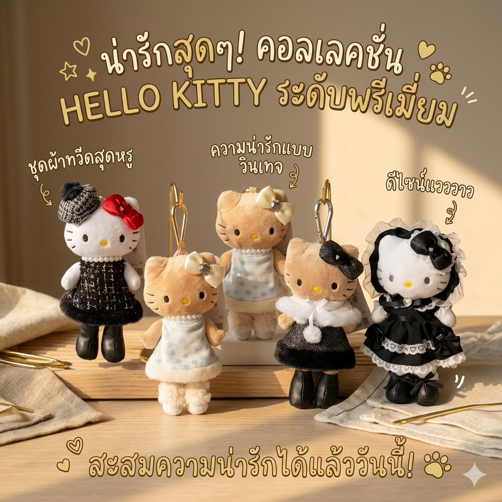 ⭐️พร้อมส่งในไทย⭐️ Hello Kitty Dress Up Collection คิตตี้ขายาว สุดฮิต ของแท้จากญี่ปุ่น