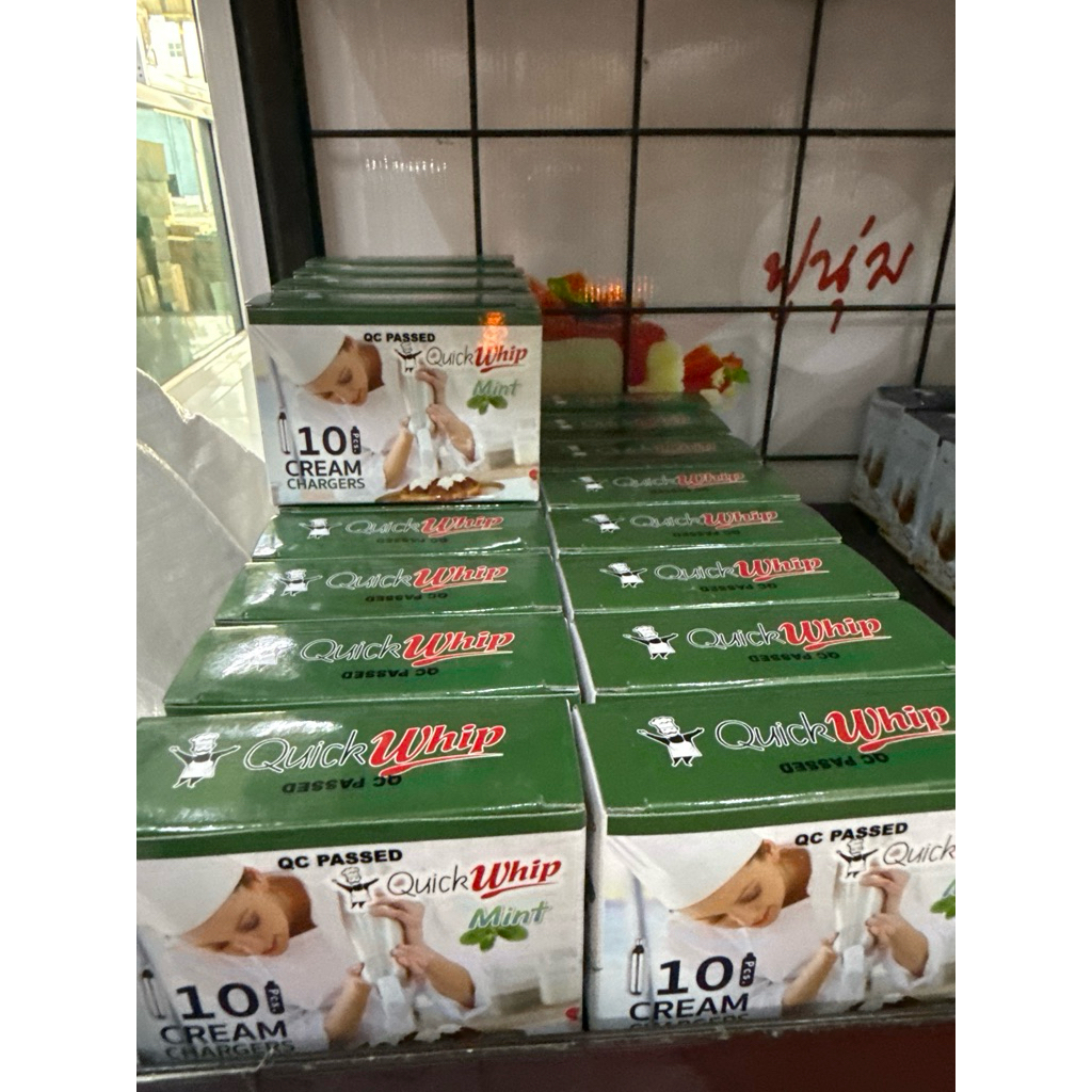 QuickWhip หลอดแก๊สวิปครีม กลิ่น Mint (1 หลอด/8กรัม*10หลอด)