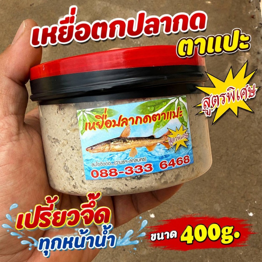 เหยื่อตกปลากด ตาแปะ ของแท้ (เปรี้ยวจี๊ด ทุกหน้าน้ำ)