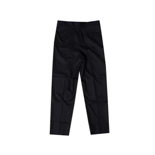 Hazard กางเกงทำงานกางเกงขายาวลายสก๊อต2จีบ Linen Silk (ลินิน) สีเทาดำ