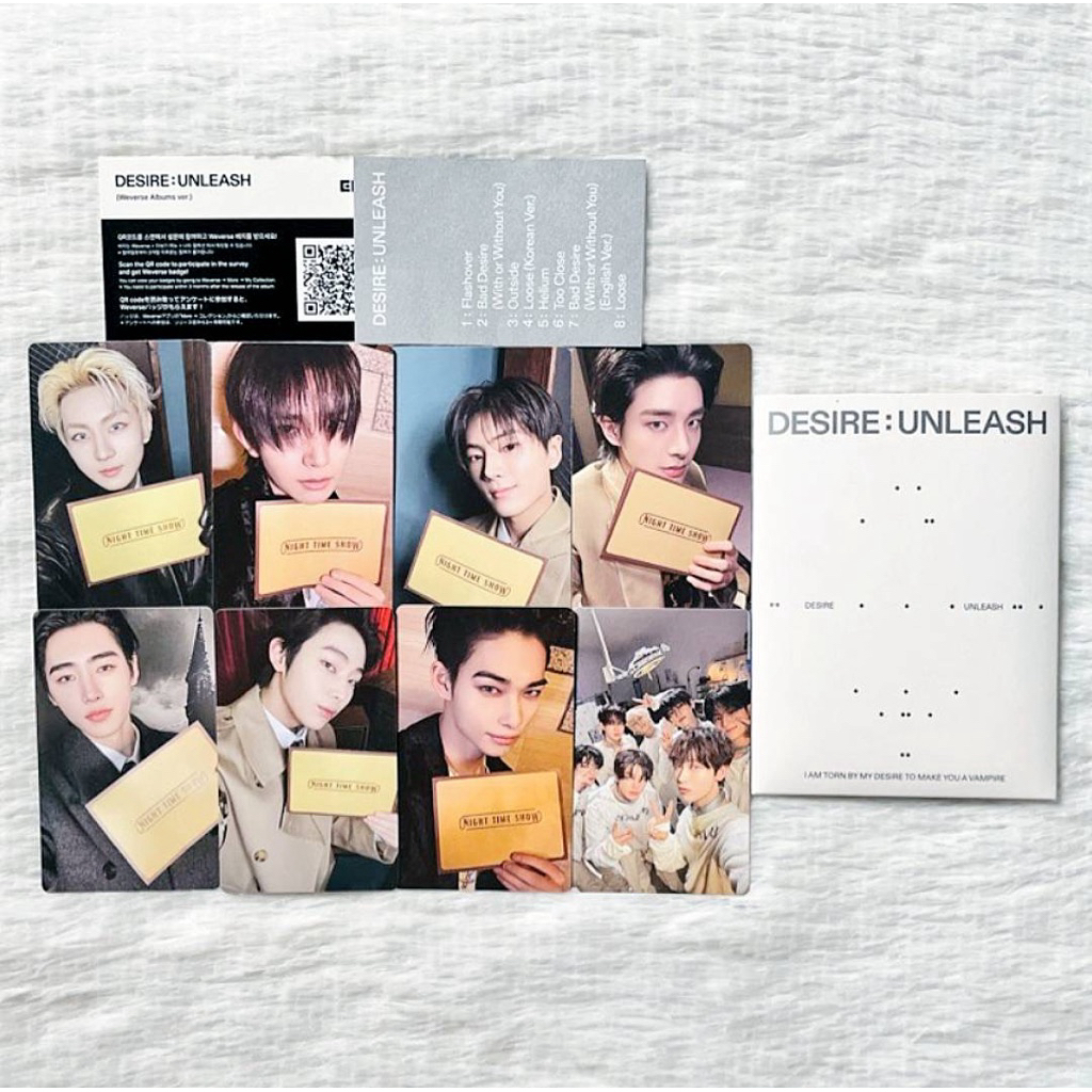การ์ดแท้ Enhypen วีเวิร์ส [ DESIRE : UNLEASH WEVERSE VER ] * อ่านรายละเอียดก่อนสั่งซื้อ