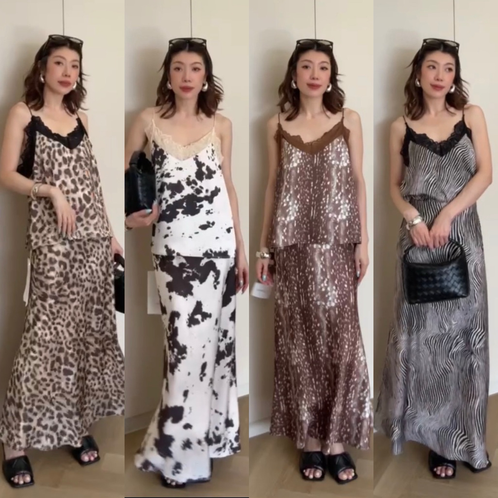 SATIN MAXI SKIRT #9917 x2 กระโปรงผ้าซาติน กระโปรงเรียบหรู ทรงสวย ทำงาน ออกงาน