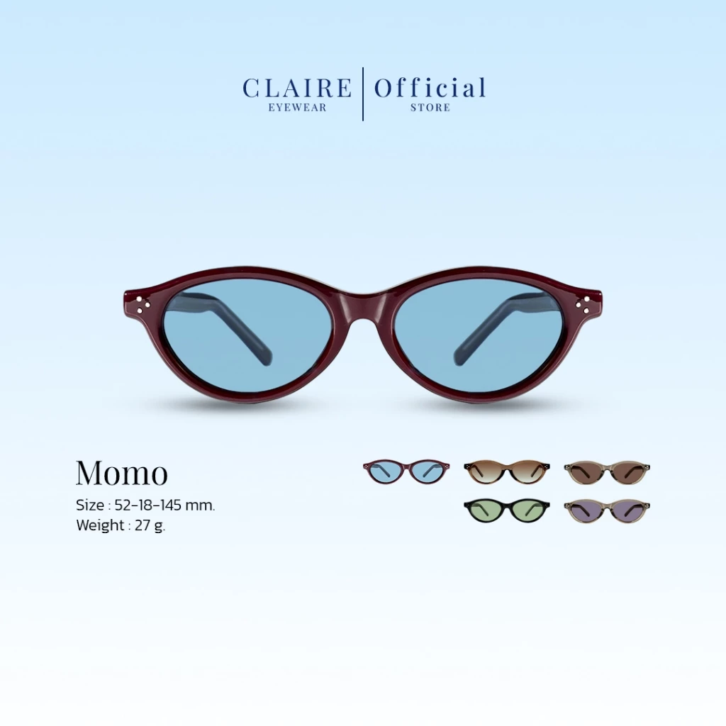 CLAIRE : Momo แว่นกันแดดเลนส์แท้ กันแดด UV400 | Sunglasses