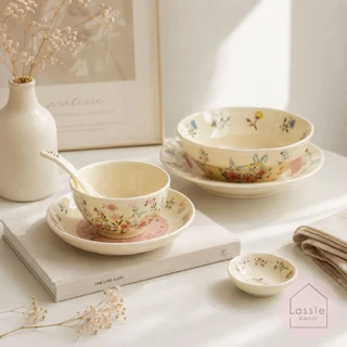 🐰ชุดจานชามเซรามิค Victorian Bunny Garden ลายกระต่ายพาสเทลสุดคิวท์ เหมาะกับHomeCafe และเป็นของขวัญสุดน่ารัก 💐Lassie Decor