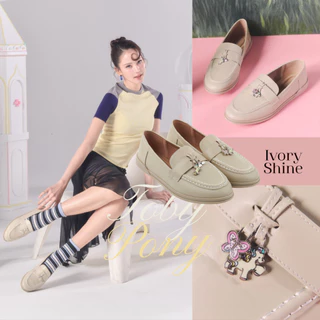 Minx รุ่น Toby pony รองเท้าโลฟเฟอร์หนัง พื้นบุฟองน้ำนุ่ม ประดับชาร์มโพนี่
