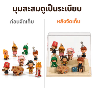 คุ้มค่ามาก กล่องเก็บแสดงใสอะคริลิค ป้องกันฝุ่น สำหรับตุ๊กตาบลายบ็อกซ์ โมเดลมือทำ ตัวต่อจิ๊กซอว์ วางตกแต่งห้องเรียบร้อย ก