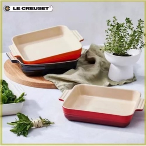 Le CREUSET Rectangular Ceramic Grill Pan Household Grill Pan