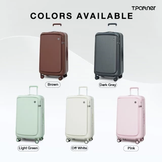 เปิดหน้าหยิบของง่าย | Tpartner GLAMOROUS กระเป๋าเดินทางเฟรมอลูมิเนียม TSA Lock ระบบเบรก ล้อหมุน 360° 20/28/32 นิ้ว