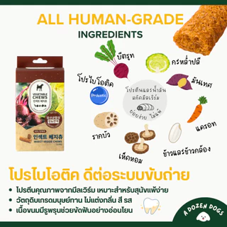 ขนาดทดลอง ขนมขัดฟันสุนัขนำเข้าจากเกาหลี BUG'S PET Veggie Chew ไขมันต่ำไม่มีสารสังเคราะห์