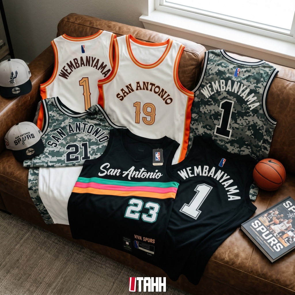 Victor Wembanyama (Spurs) เสื้อบาสเกตบอล  Basketball Jersey แบบอัดร้อน HOT PRESS คุณภาพดี 145