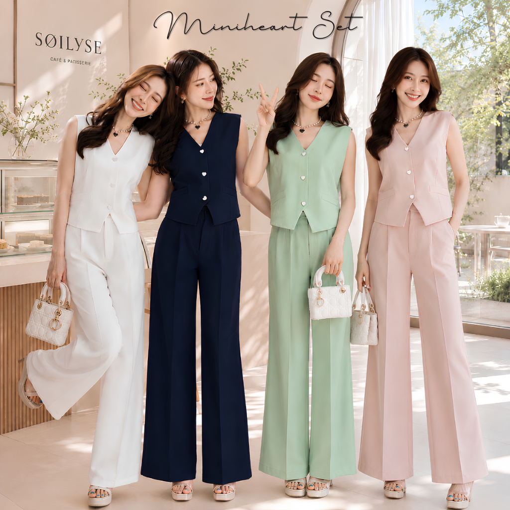Modish | Miniheart Set | ชุด set ที่คุ้มค่า ใส่แล้วดูสูงเพรียวทันที ใส่เที่ยว  เดินห้าง ออกเดท หรือออกงานเอาอยู่