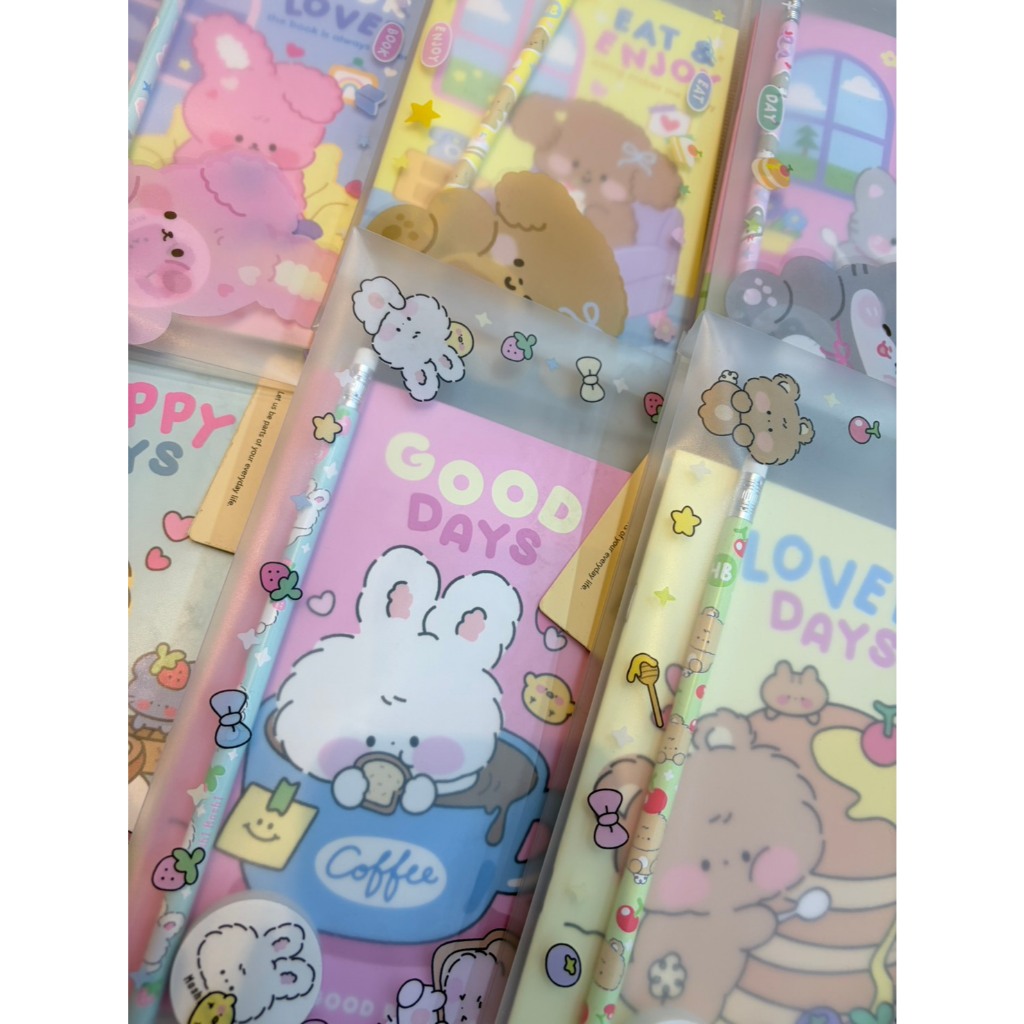 ชุดเซ็คเครื่องเขียนคละลาย Moshi Moshi