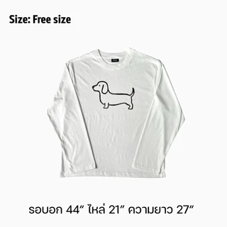 MALI A dog long sleeve T shirt เสื้อยืดแขนยาว ลายสกรีนแตก
