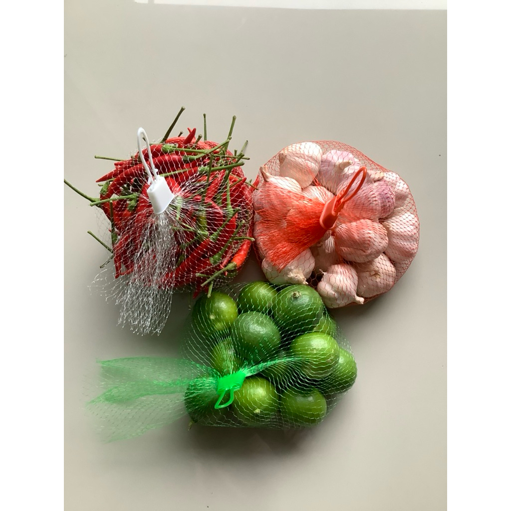 ชุดเซทคคู่ครัว🍋มะนาวแป้นบ้านแพ้วเบอร์600ครึ่งโล🧄กระเทียมจีนครึ่งโล🌶️พริกจินดาแดง300กรัม