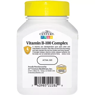 [ของแท้ 100%] 21st CENTURY VITAMIN B COMPLEX / B-100 / B-50