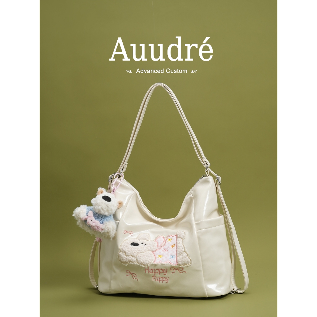 Auure กระเป๋าเป้สะพายหลังขนาดใหญ่ ดีไซน์แฟชั่นสำหรับผู้หญิง ใช้งานได้ทั้งเป็นメッเซนเจอร์