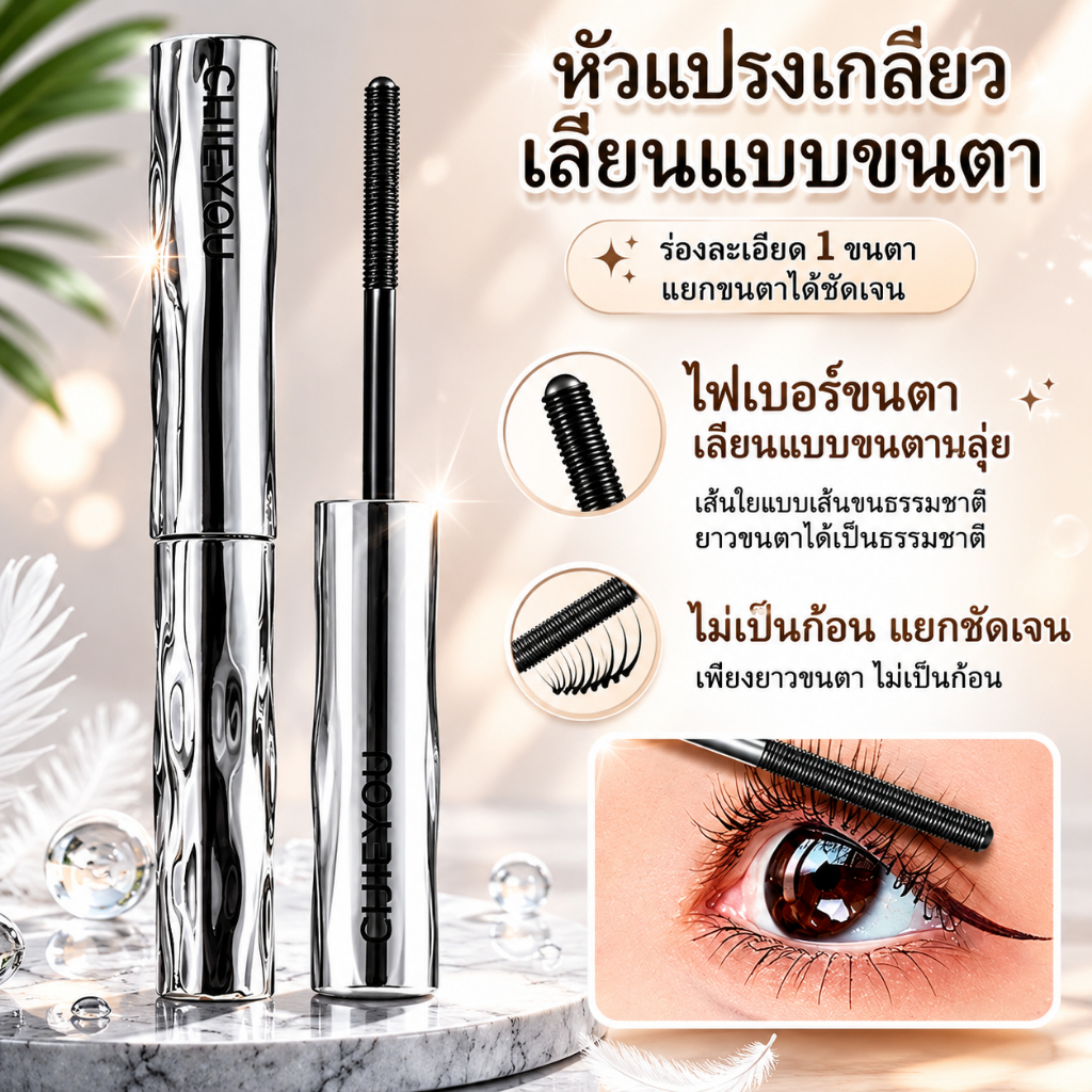 【มาสคาร่า】มาสคาร่าสามมิติมาสคาร่ากันน้ำติดทนนานมาสคาร่าหลอ