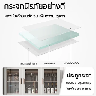 ตู้เก็บของ ตู้เอนกประสงค์ กว้าง100/120 ซม. เคาน์เตอร์ครัว ตัวตู้โปร่งใส กว้างขวาง ใช้งานได้หลากหลาย วางไมโครเวฟ เก็บเอกส