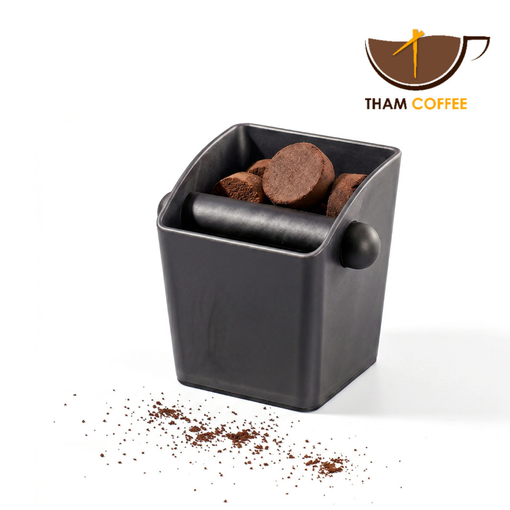 ถังเคาะกากกาแฟ กล่องกากกาแฟ ถังทิ้งกากกาแฟ Coffee Knock Box เกรดพรีเมียม ความจุ 8-12 ก้อน มีให้เลือก 2 แบบ Tham Coffee