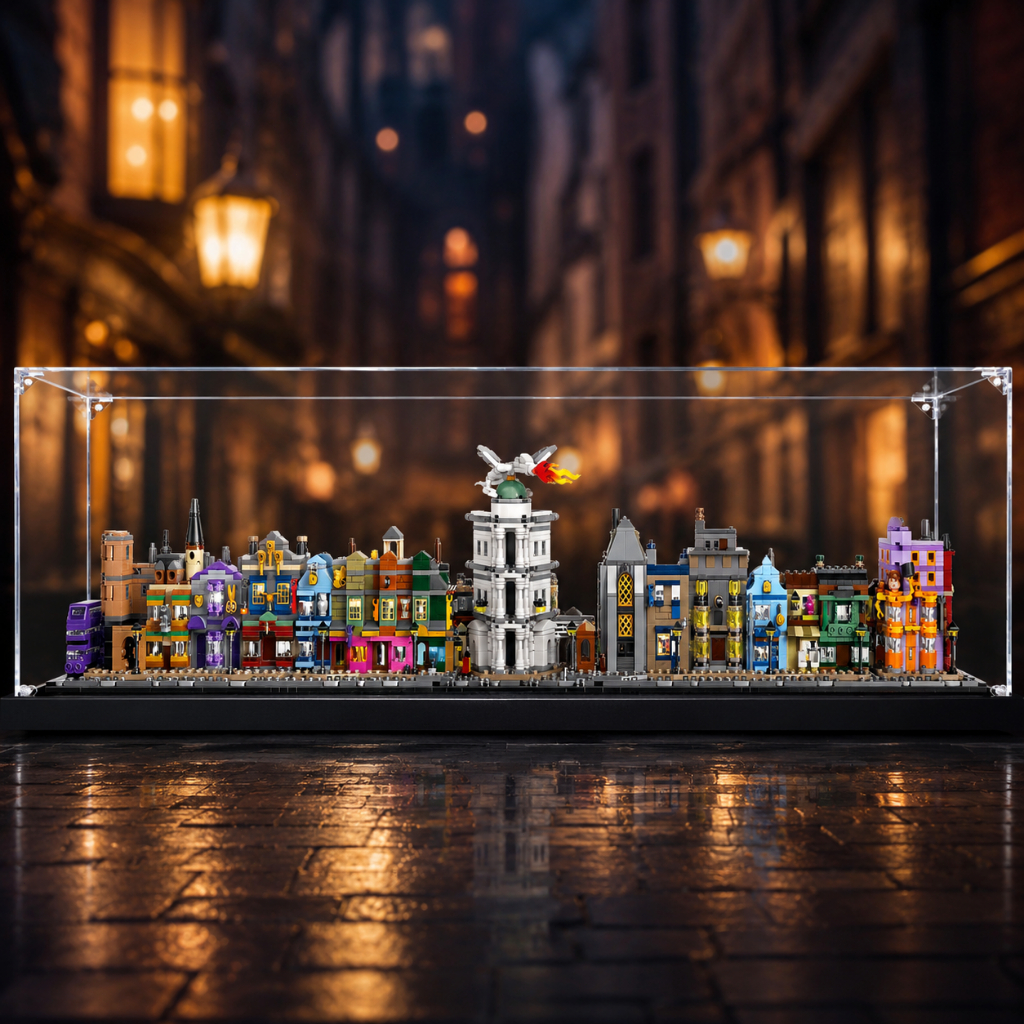 Acrylic Display Box กล่องโชว์อะคริลิค กันฝุ่น For Lego 76444 Diagon Alley ตู้โชว์ของสะสม อะคริลิคใส 