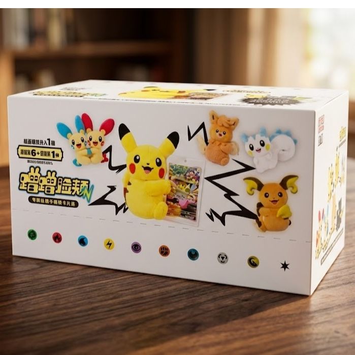 [Preorder ยก BOX] กล่องเหล็กตุ๊กตา การ์ด Pokemon Nuzzle Cheeks Plush Toyโปเกมอน พิกาชู ลิขสิทธิ์จีนแ