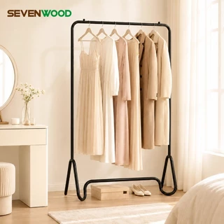 SEVENWOOD ราวตากผ้า ตู้เสื้อผ้า ที่แขวนผ้า ชั้นวางเสื้อโค้ทห้องนอน อเนกประสงค์ เรียบง่ เเข็งเเรง สามารถประกอบเองได้ง่ายๆ