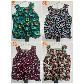 เสื้อคอกระเช้าผ้าสปันลายดอกไม้ อกได้ถึง 48-50 นิ้ว #เสื้อคอกระเช้า#ของขวัญวันแม่#เสื้อผู้ใหญ่