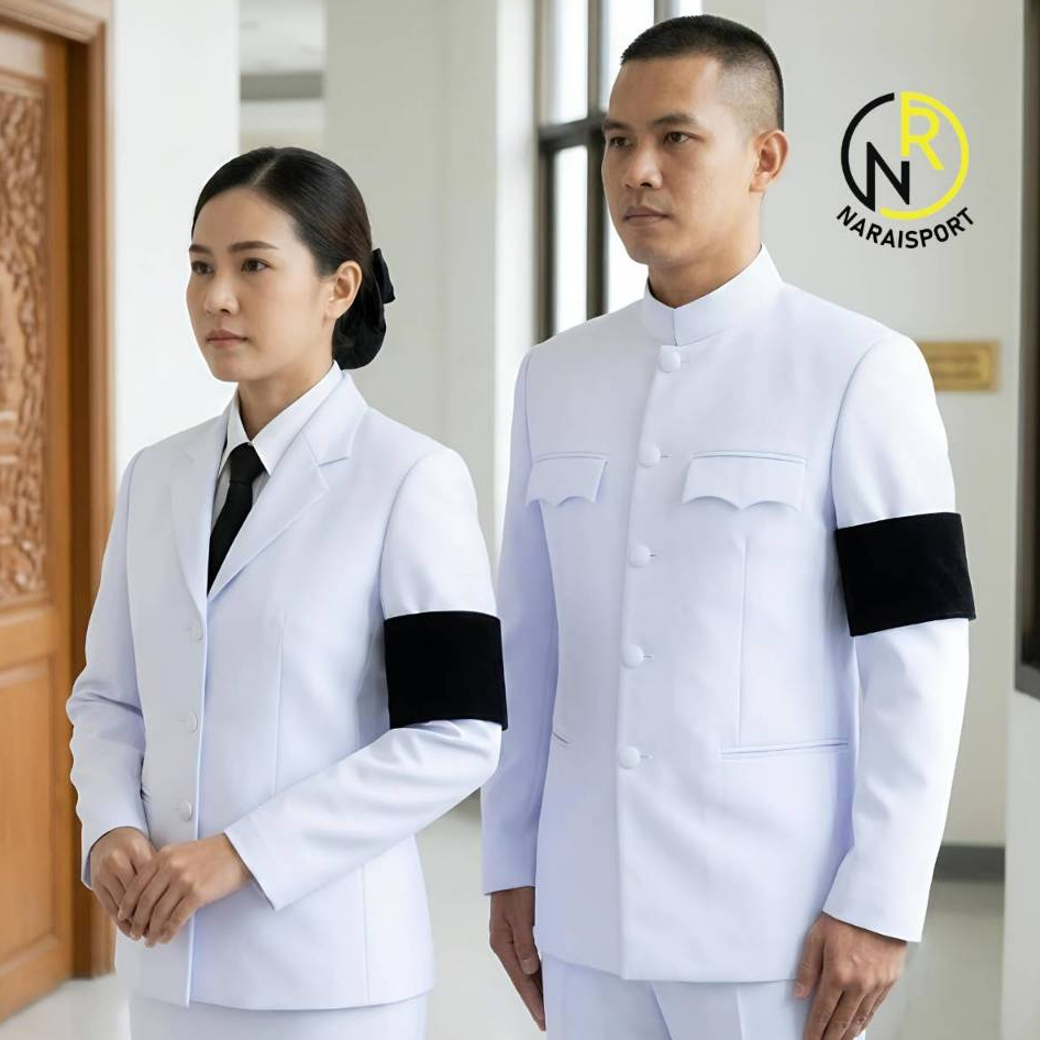 **ส่งไว** ปลอกแขนไว้ทุกข์ แบบมีตีนตุ๊กแก ผ้ากำมะหยี่ มียางยึด ปรับได้ ใส่ได้ทั้งชายหญิง ขนาดมาตรฐาน