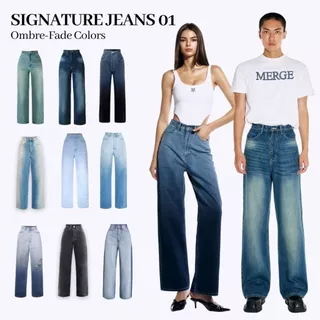 Merge Official - Signature Jeans 01 Ombre-Fade Colors (พร้อมส่ง)