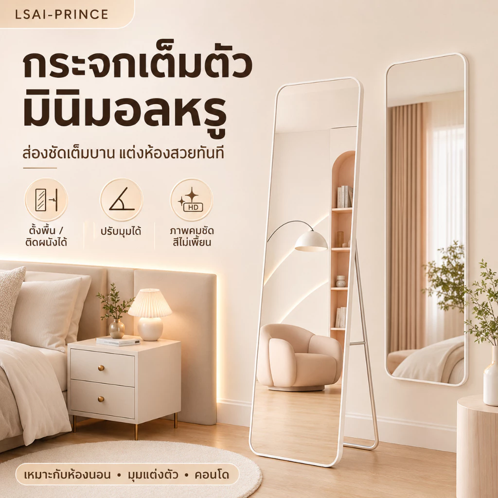LP กระจกส่องตัวติดผนัง 120x30 ซม thumbnail 9