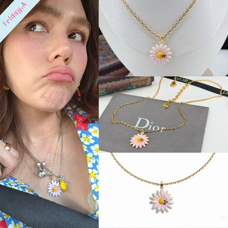 (D195) สร้อยคอ D Daisy [มาใหม่ชนช้อป!] สวยตาแตก ดีเทลน่ารัก สวยตรงปก 100% ไม่ต้องลุ้น♡
