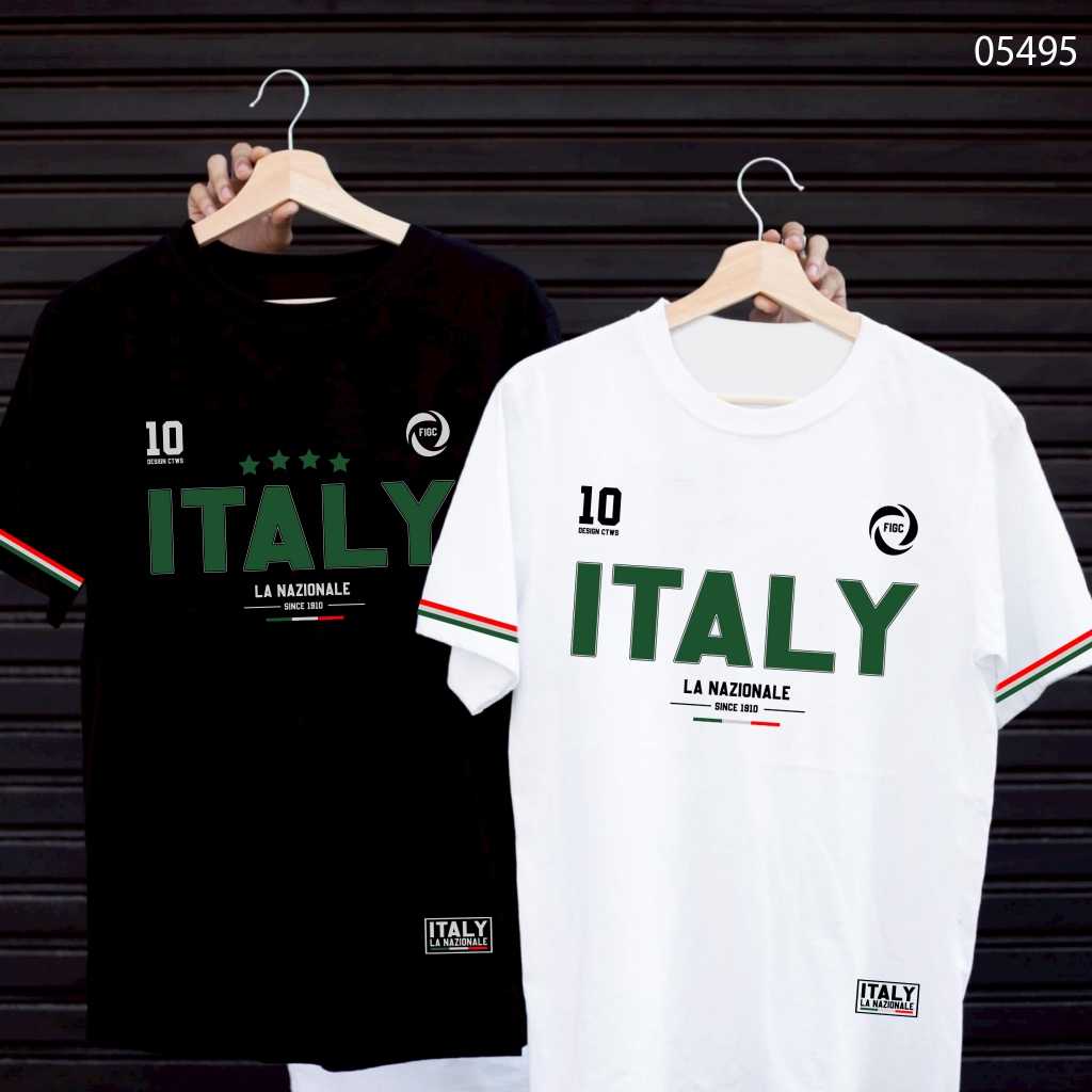 เสื้อยืดสกรีนลาย " บอลโลก ITALY " เสื้อยืดผ้า MICRO POLYESTER 100% เสื้อยืดผ้าไมโครโพลีเอสเตอร์ 100%