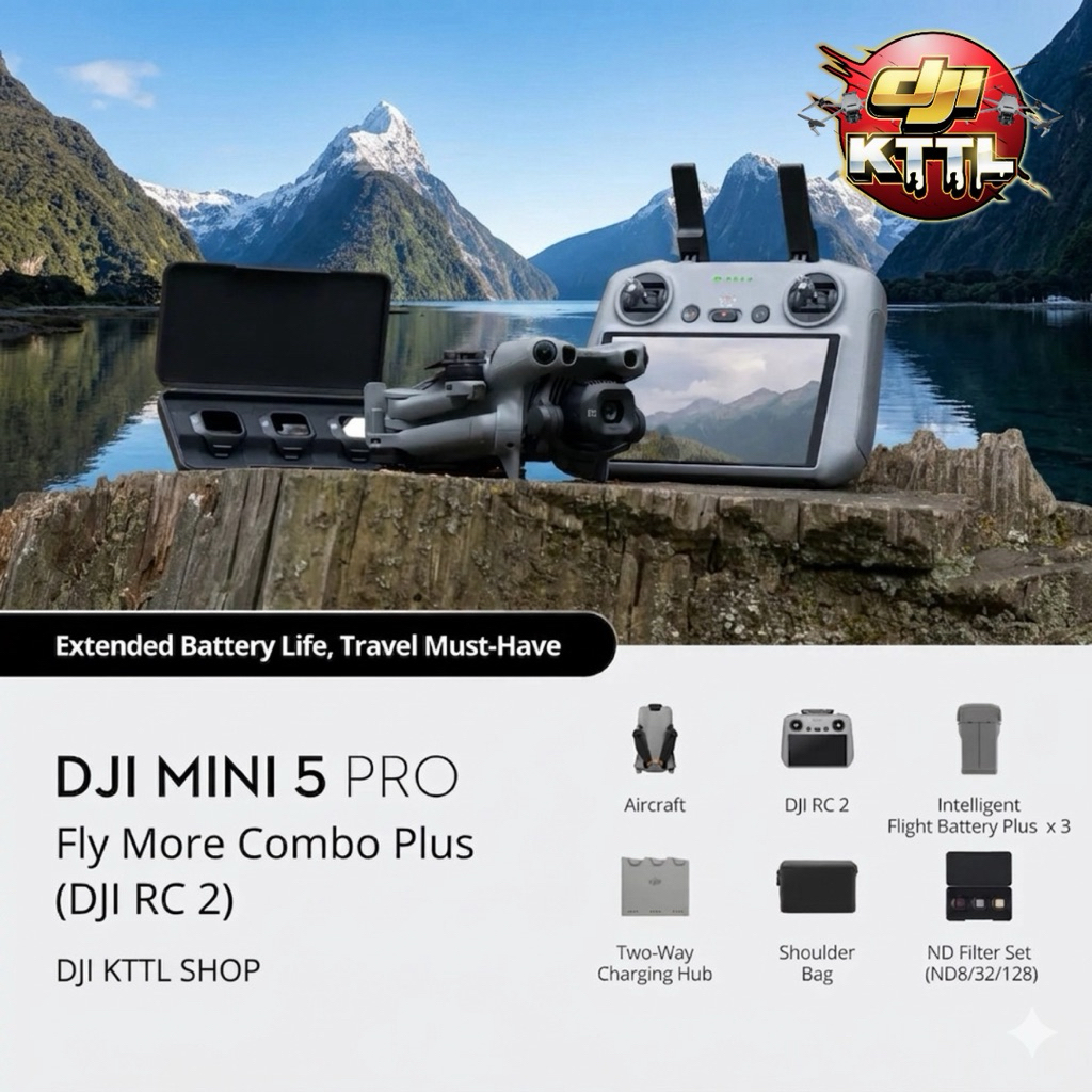 โดรน DJI MINI 5 PRO RC COMBO PLUS NEW ฟรีทะเบียน กสทช(พรีออเดอร์เพื่อลงทะเบียน)