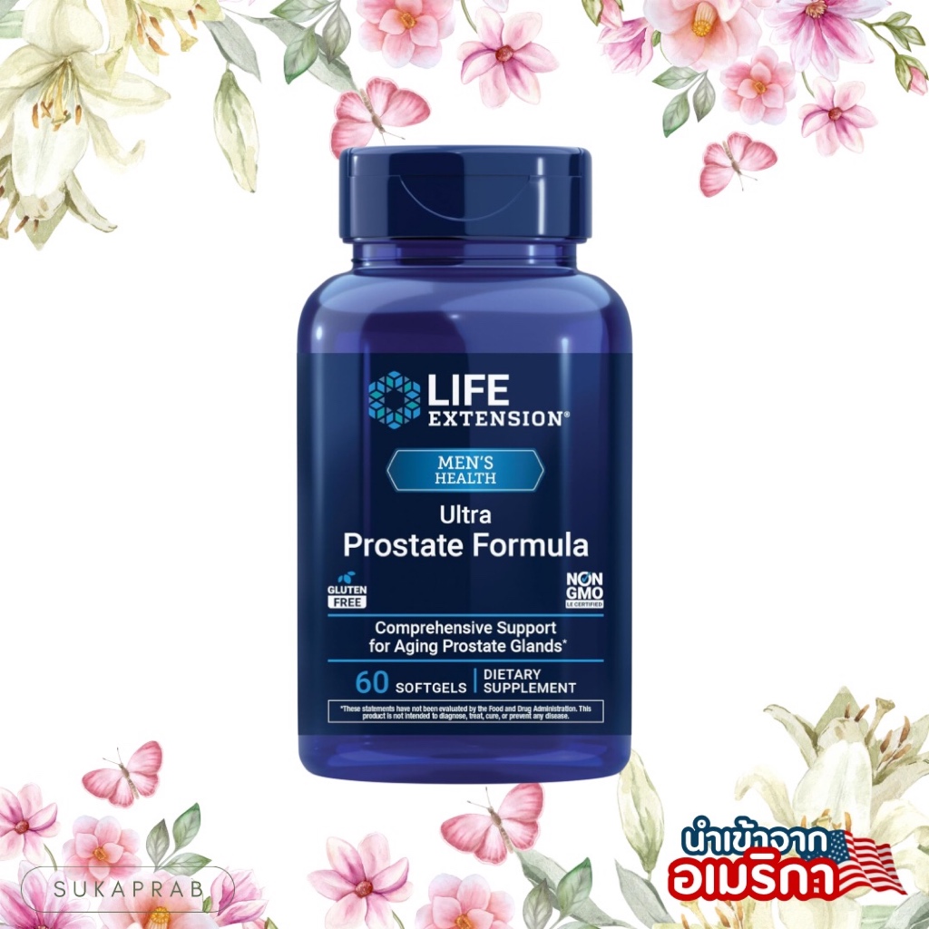 Life Extension Ultra Prostate Formula Saw Palmetto for Men 60 softgels
