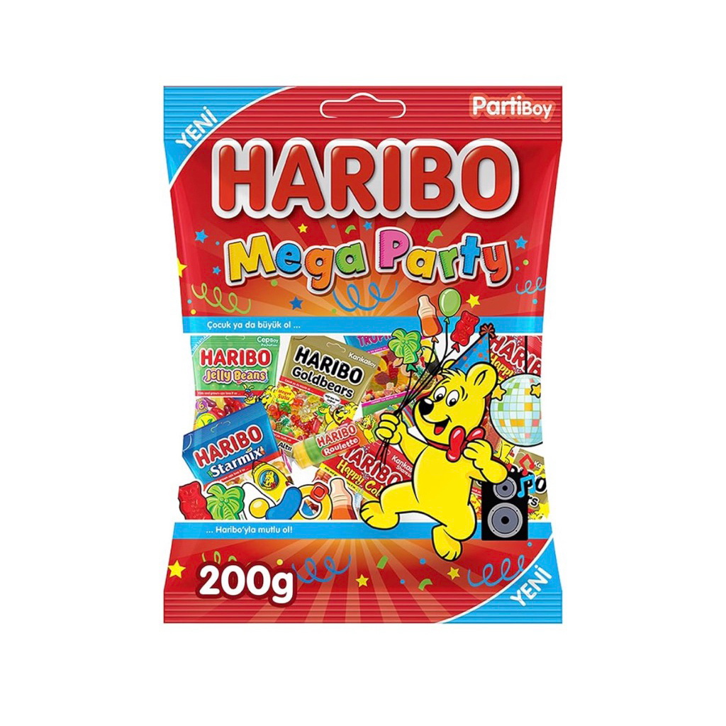 [ส่งด่วน] Haribo Jelly Mega Party Size, 200g ฮาริโบ้เยลลี่เมก้าปาร์ตี้