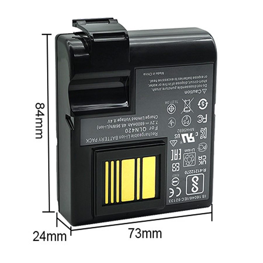 เหมาะสำหรับ ZEBRA ZQ630 QLN420 แบตเตอรี่เครื่องพิมพ์ P1040687 SL-ZB420