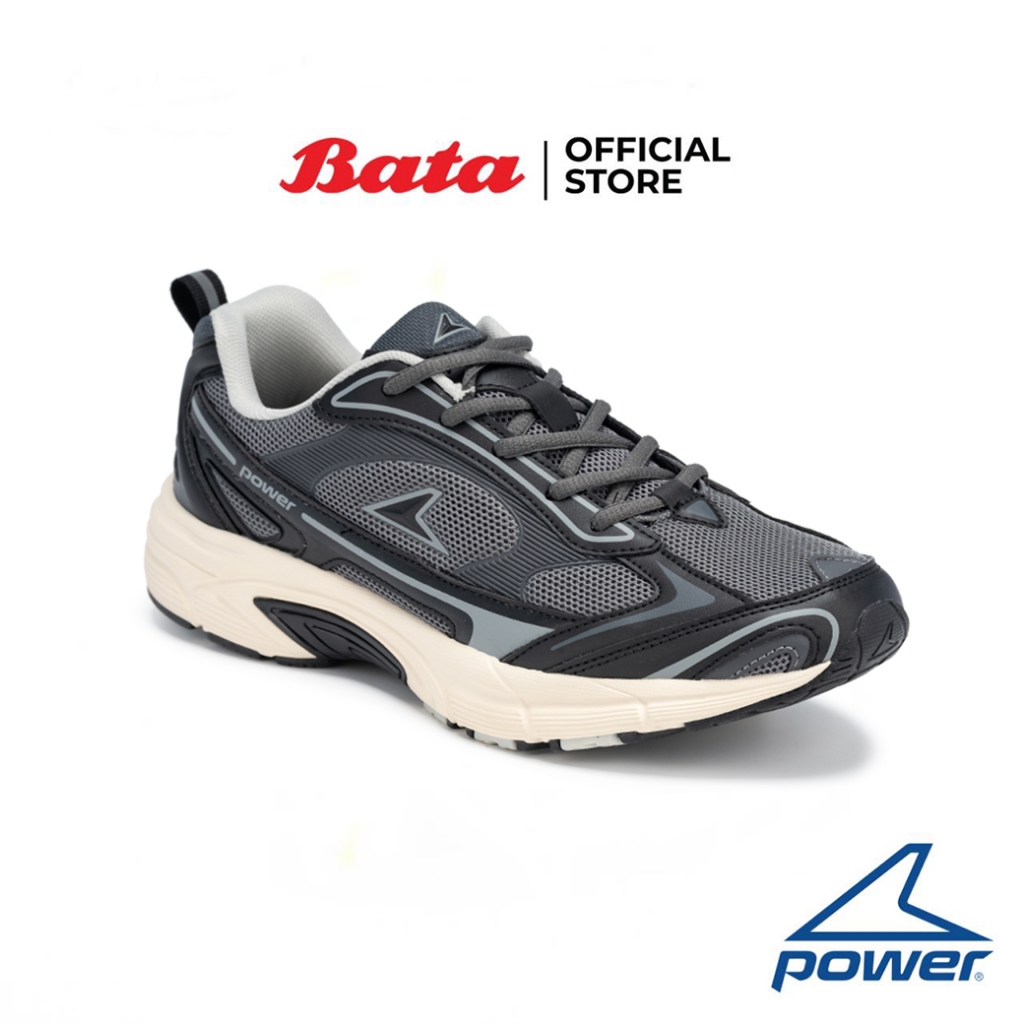 Bata บาจา Power รองเท้าผ้าใบสนีคเกอร์ ผูกเชือก สำหรับผู้ชาย รุ่น ZETA RELICS สีเทา รหัส 8902009