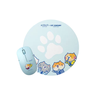 ANITECH WMP01ชุดคอมโบเซ็ต KU-WMP01 เม้าส์ไร้สาย+แผ่นรองเม้าส์ เชื่อมแบบ USB
