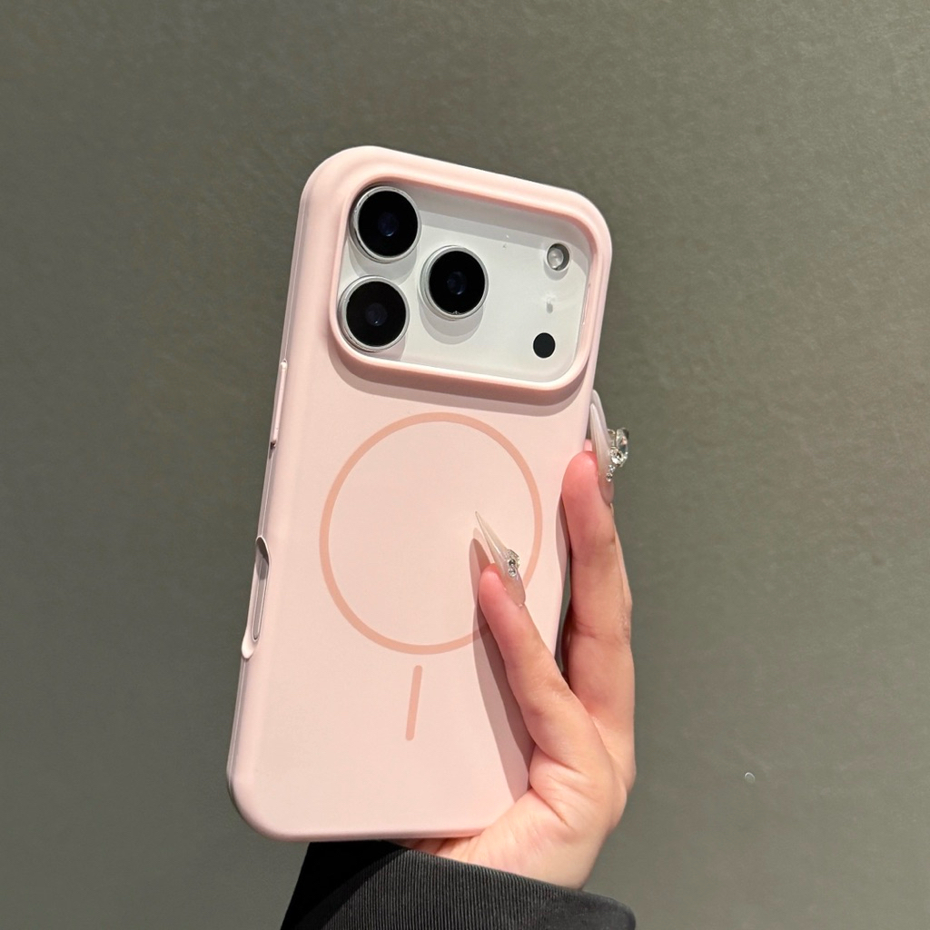 S ชมพู iphone17promax เคสซิลิโคน ชาร์จไดั กันเปื้อน กำมะหยี่ i11 Silicone Cover Case 11/12/13/14/15/Pro/max/16promax