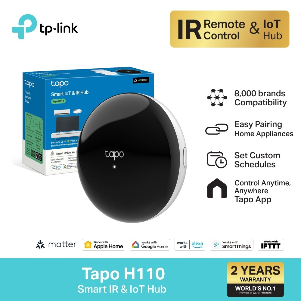 🔥ขายดีส่งไว🔥TP-LINK (Tapo H110) Smart IR & IoT Hub อุปกรณ์เปิดปิดแอร์ ทีวีและรีโมท ควบคุมผ่าน App 1y