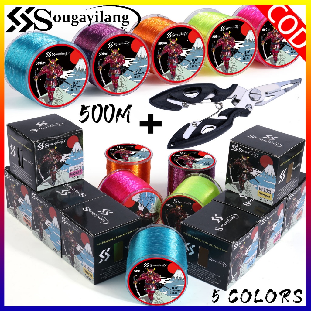 Sougayilang🧵 สายตกปลา ครบชุดพร้อมคีมตัดสาย แรงดึงสูง 7-38LB ไนลอนเคลือบฟลูออโรคาร์บอน กันน้ำทนทาน สำหรับตกปลาทะเล/น้ำจืด